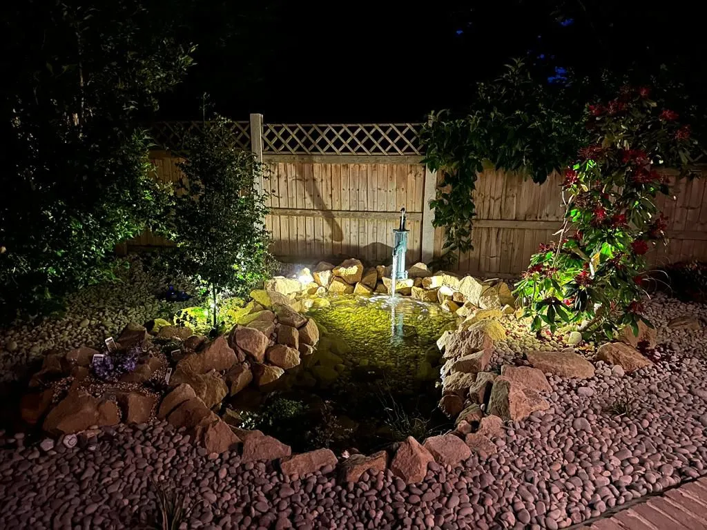 new pond red gravel